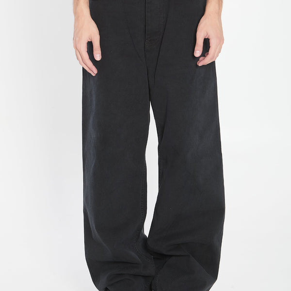 Balenciaga Jeans? BALENCIAGA Baggy Denim Trousers with Back Application Premium Designer Denim Jeans