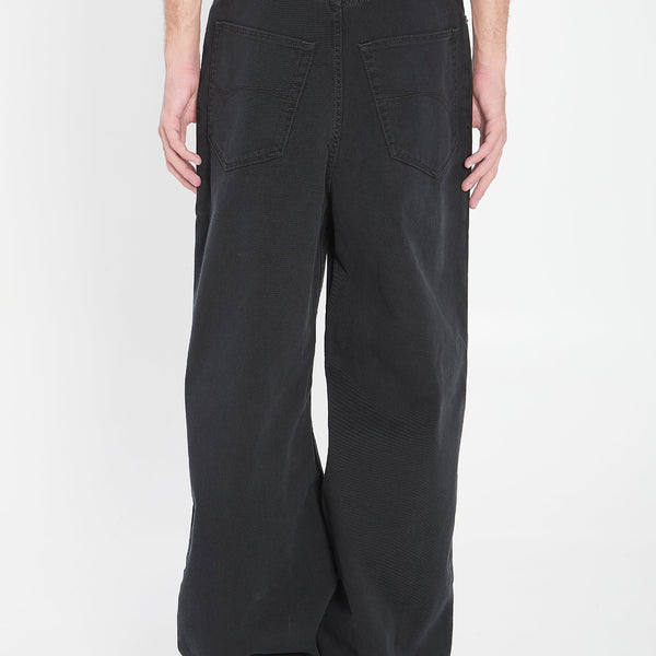 Balenciaga Jeans- BALENCIAGA Baggy Denim Trousers with Back Application Premium Designer Denim Jeans