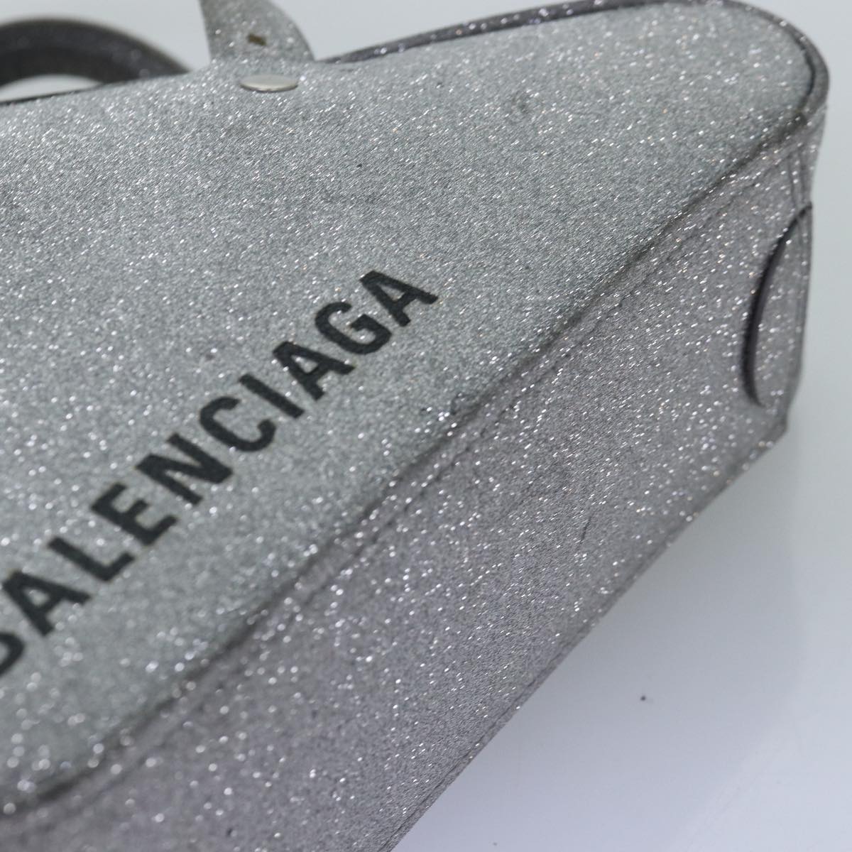 Balenciaga Triangle Duffle XS Hand Bag Leather 2way Silver 531048 | Designer Luxury Handbag