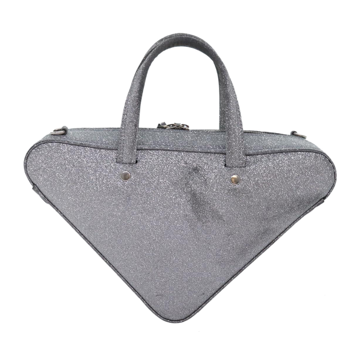 Balenciaga Triangle Duffle XS Hand Bag Leather 2way Silver 531048 | Designer Luxury Handbag