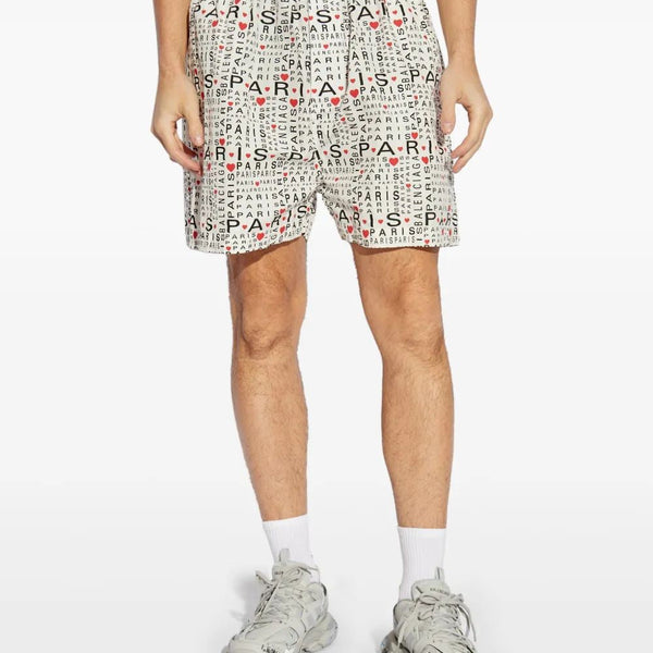 Balenciaga Pants? BALENCIAGA Men's Mini Pyjama Shorts for SS25 Tailored Everyday Designer Pants
