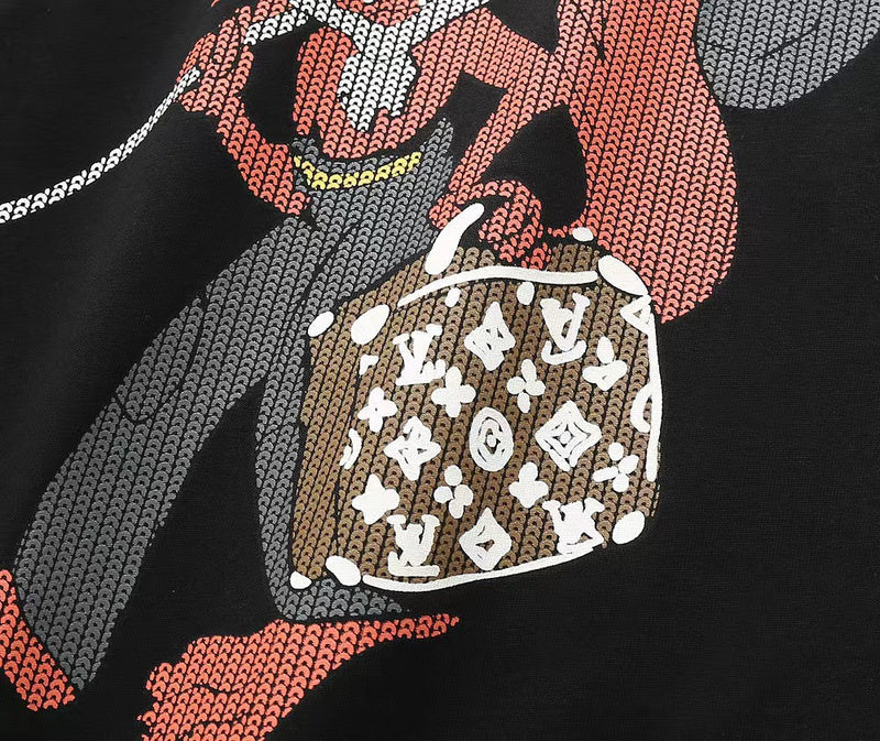 Front view of Louis Vuitton cotton t-shirt with monogram-inspired silhouette
