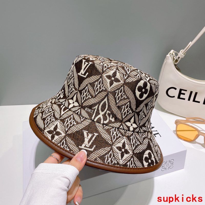 Close-up detail view of Louis Vuitton unisex cap