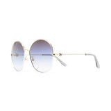 Close-up detail view of Cartier unisex sunglasses