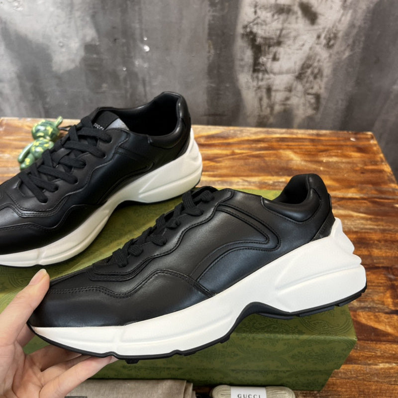 Gucci Designer sneakers in crisp white retro runner design front view