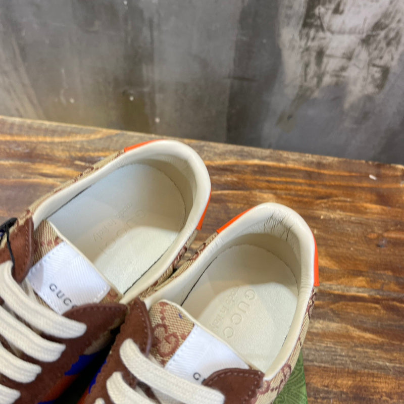 Gucci sneakers detailed view showing premium designer craftsmanship