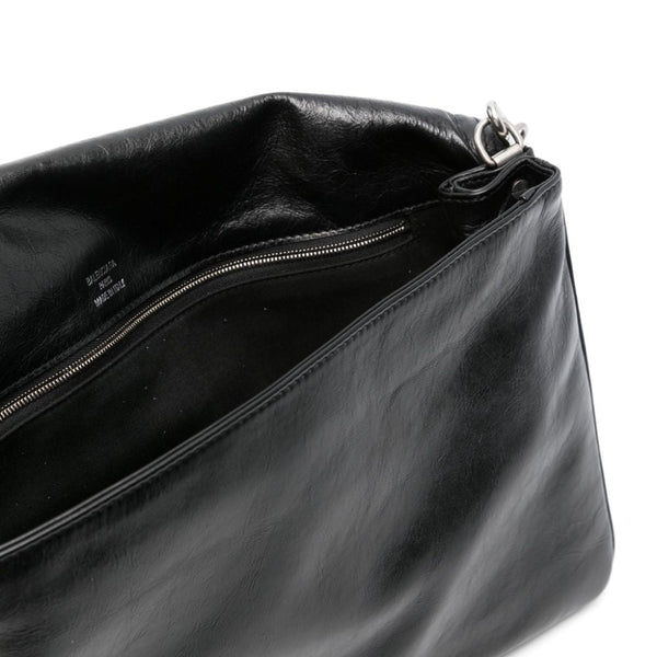 Balenciaga Bags? BALENCIAGA Smooth Grain Adjustable Handbag with Chain-Link Shoulder Strap Elegant Everyday Designer Handbag