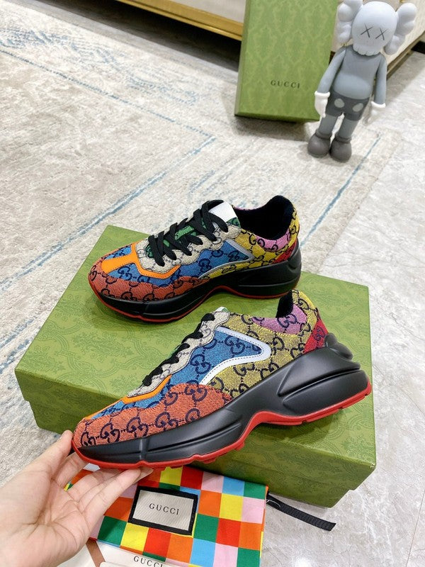 Gucci clean off-white luxury sneakers view 5 chunky sole construction