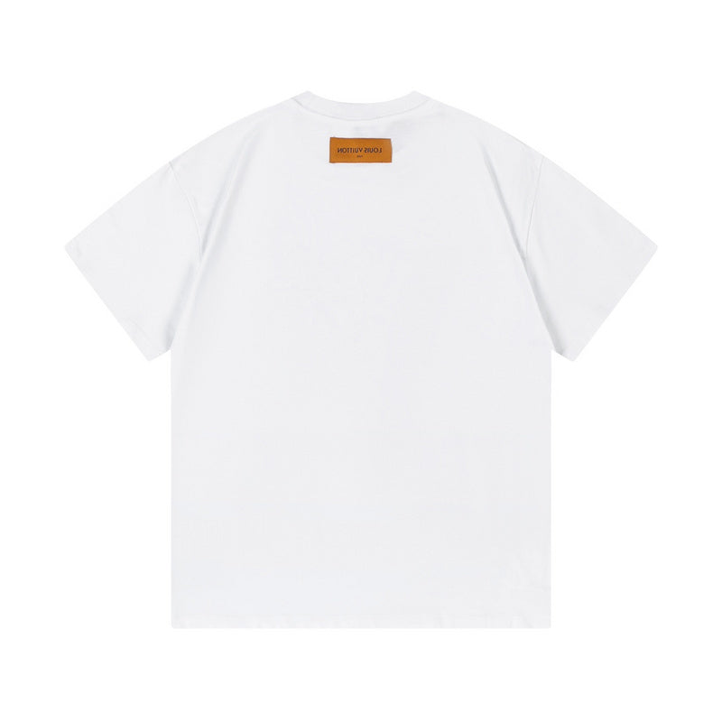 Side profile of Louis Vuitton cotton t-shirt with contemporary cut