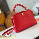 Side profile of elevated structured women's handbag – women's premium purse