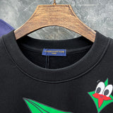 Front view of Louis Vuitton luxury clothing with signature branding
