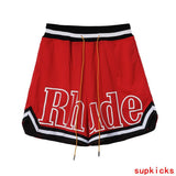Front view of Rhude luxury clothing with logo-detail design