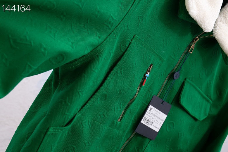 Front view of Louis Vuitton luxury clothing with streetwear-inspired cut
