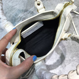 Structured Faux Leather Handbag - Premium Craftsmanship Detailing | Women's Statement Accessory #687 - alternate angle view (image 8) of designer-inspired handbag