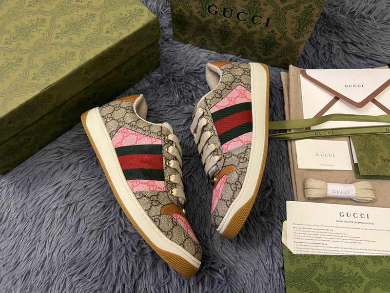 Gucci fresh white-and-black luxury sneakers view 8 signature lace-up style