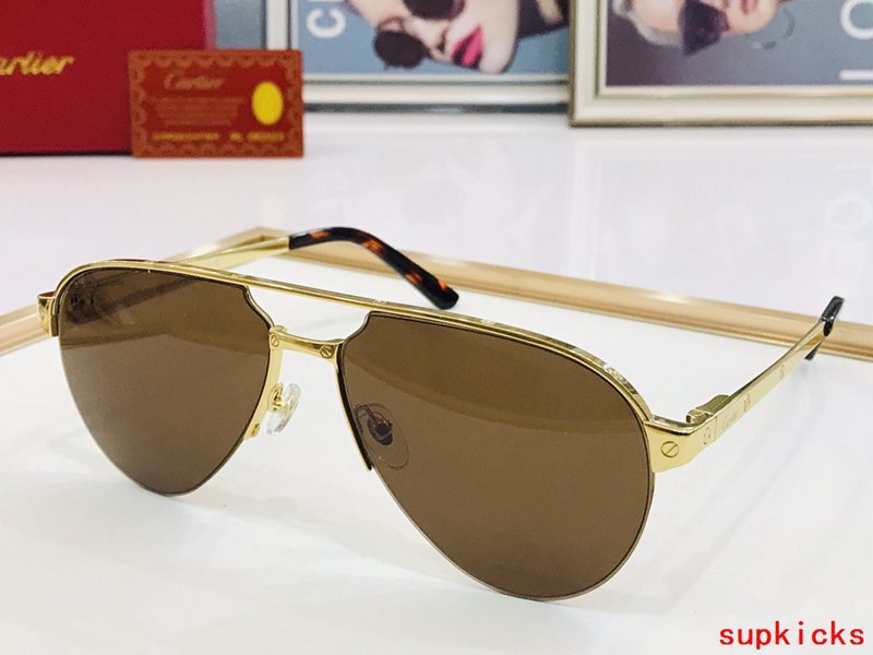 Angled view of Cartier unisex sunglasses
