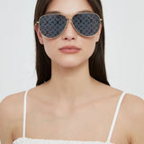 Close-up detail view of Louis Vuitton unisex sunglasses