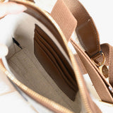 Front view of chic statement women's handbag – women's designer-style accessory