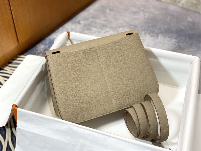 Side view of chic structured handbag