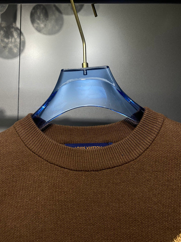 Front view of Louis Vuitton luxury clothing with streetwear-inspired cut