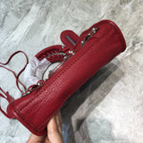 Sophisticated Faux Leather Handbag - Sleek Minimalist Lines | Women's Everyday Carry Handbag #703 - styled full view (image 7) of designer-inspired handbag
