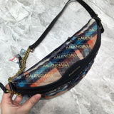 Polished Vegan Leather Handbag - Smooth Faux-Leather Exterior | Women's Luxury Handbag #730 - hardware and detail close-up (image 5) of designer-inspired handbag