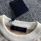 Back view of Louis Vuitton luxury clothing with logo-detail design