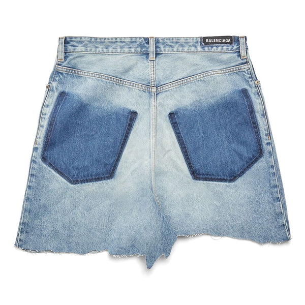 Balenciaga Skirts? BALENCIAGA Asymmetric Cut-Up Denim Mini Skirt Chic Everyday Designer Skirt