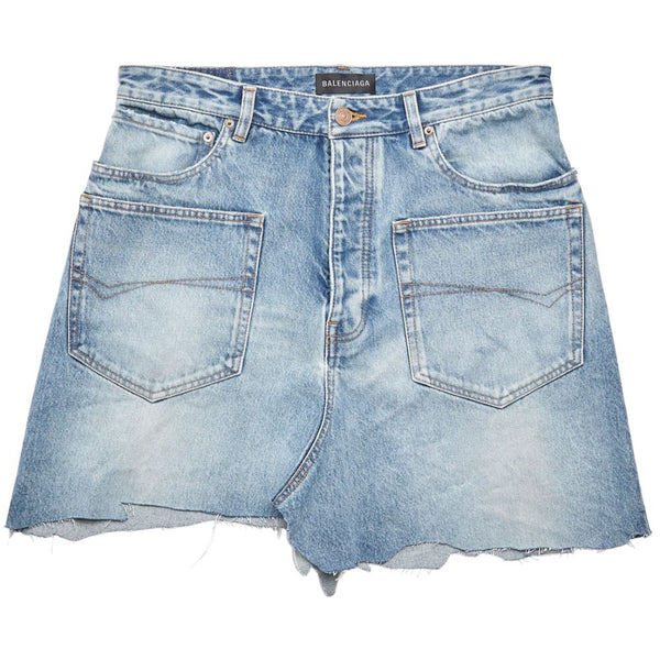 Balenciaga Skirts? BALENCIAGA Asymmetric Cut-Up Denim Mini Skirt Chic Everyday Designer Skirt