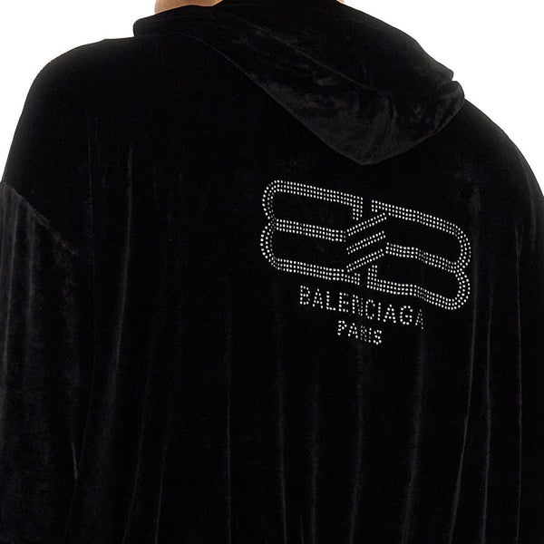 Balenciaga Hoodies- BALENCIAGA Luxurious Velvet Sweatshirt for Men Comfortable Luxury Streetwear Hoodie