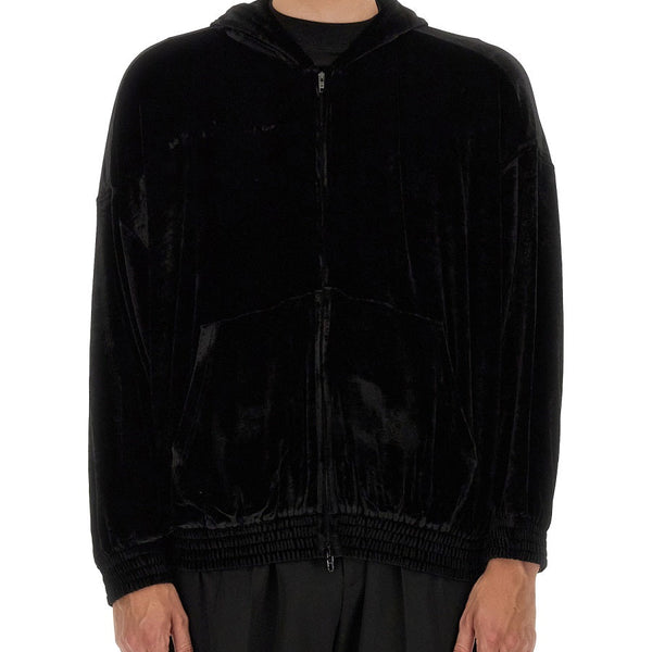 Balenciaga Hoodies- BALENCIAGA Luxurious Velvet Sweatshirt for Men Comfortable Luxury Streetwear Hoodie