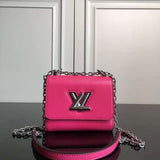 Back view of structured polished women's handbag – women's statement bag