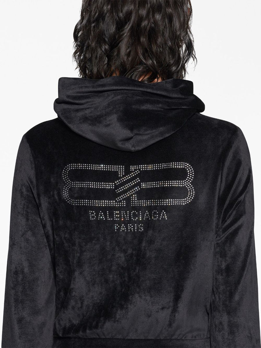 Balenciaga Hoodies? BALENCIAGA Zippered Sweatshirt with Hood for Women Comfortable Luxury Streetwear Hoodie