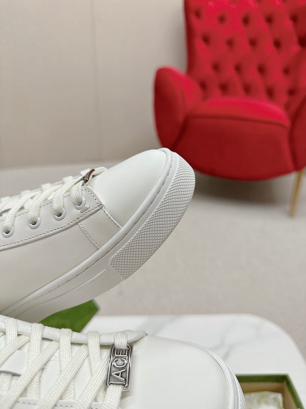 Gucci crisp white luxury sneakers view 7 cushioned comfort fit