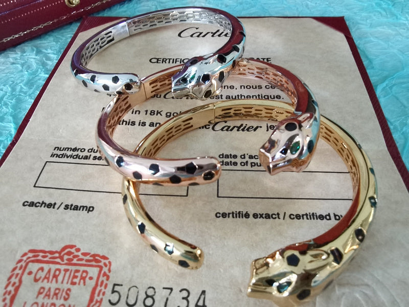 Side view of Cartier unisex jewelry piece