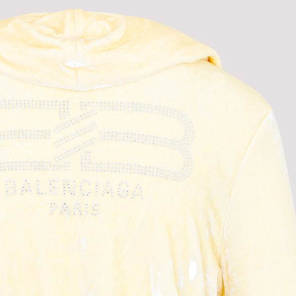 Balenciaga Hoodies- BALENCIAGA Fitted Zip-Up Hoodie Comfortable Luxury Streetwear Hoodie