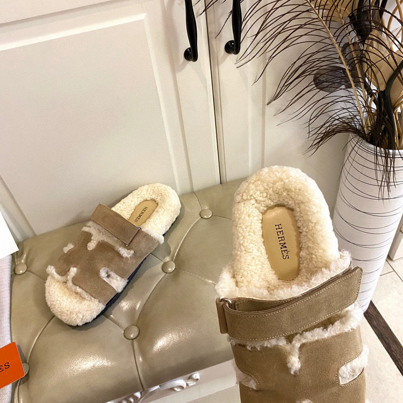 Hermès White Flat Thong Sandals - Lifestyle Styling Shot