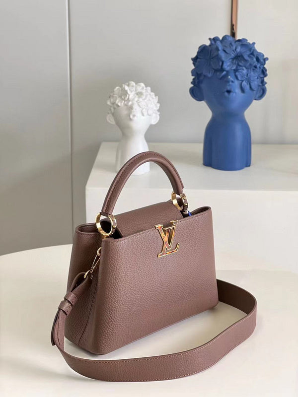 Front view of structured statement women's handbag – women's everyday handbag