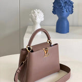 Front view of structured statement women's handbag – women's everyday handbag