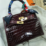 Close-up detail of graceful bag design