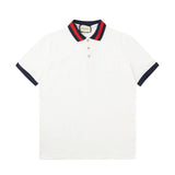 Side profile of Polo cotton polo shirt with logo-detail design