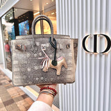 Close-up detail of understated bag design