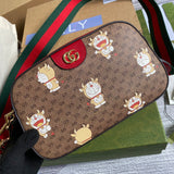 Back view of refined signature women's handbag – women's luxury handbag