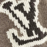 Front view of Louis Vuitton luxury clothing with monogram-inspired silhouette