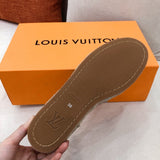 Louis Vuitton Beige Ankle Boots - Close-Up Texture View
