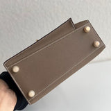 Side view of everyday-ready structured handbag
