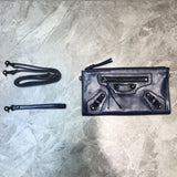 Sophisticated Faux Leather Handbag - Premium Craftsmanship Detailing | Women's Designer-Inspired Purse #892 - front view (image 1) of designer-inspired handbag