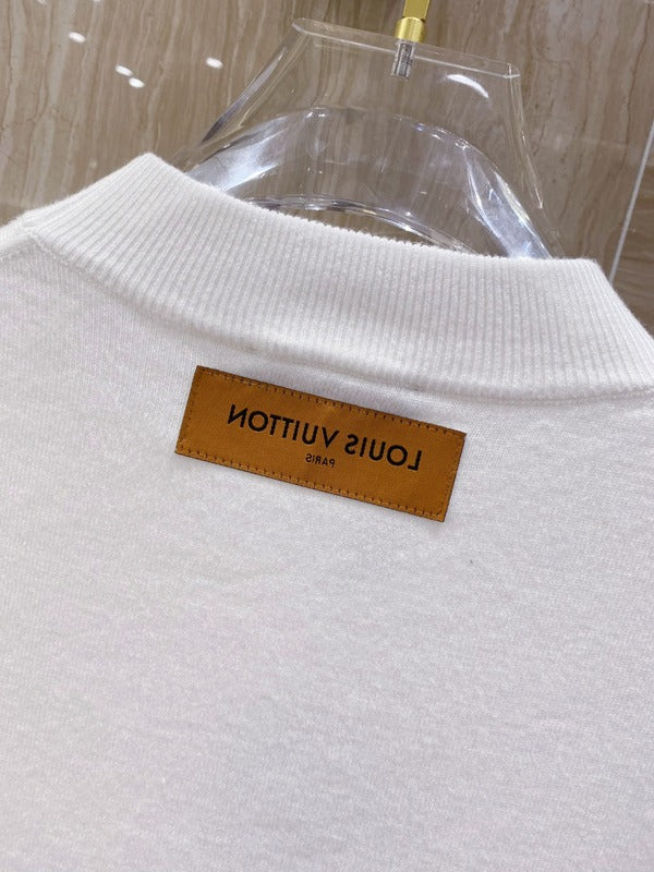 Front view of Louis Vuitton luxury clothing with streetwear-inspired cut