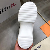 Louis Vuitton White Block Heel Pumps - Heel Detail View