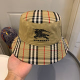 Angled view of Burberry unisex cap